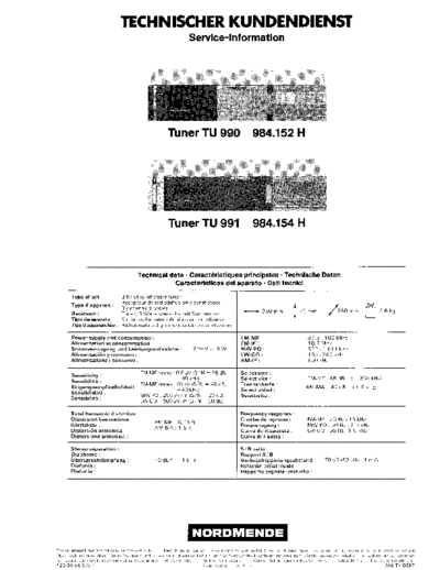 Nordmende nordmende tuner tu 990 tu 991 sm  Nordmende Audio TU 990 nordmende_tuner_tu_990_tu_991_sm.pdf