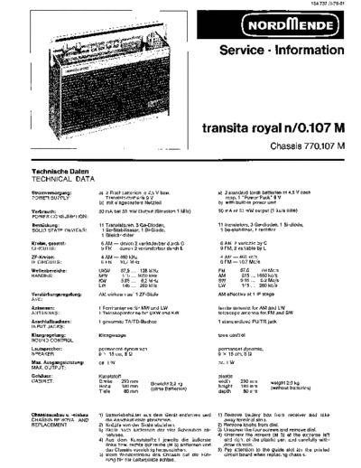 Nordmende nordmende transita royal n 0.107m sm  Nordmende Audio Transita Royal N 0.107M nordmende_transita_royal_n_0.107m_sm.pdf