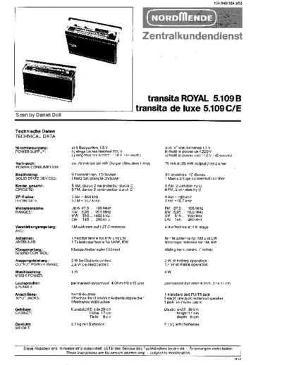 Nordmende hfe nordmende transita de luxe 5-109c service en de  Nordmende Audio Transita de Luxe 5.109C hfe_nordmende_transita_de_luxe_5-109c_service_en_de.pdf