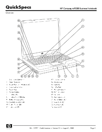 COMPAQ Compaq NX9030  COMPAQ Note book NX9030 Compaq NX9030.pdf