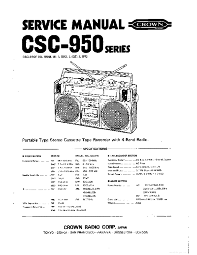 CROWN hfe crown csc-950 service en  CROWN Audio CSC-950 hfe_crown_csc-950_service_en.pdf