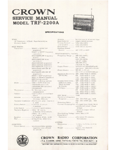 CROWN hfe   trf-2200a service en  CROWN Audio TRF-2200A hfe_crown_trf-2200a_service_en.pdf