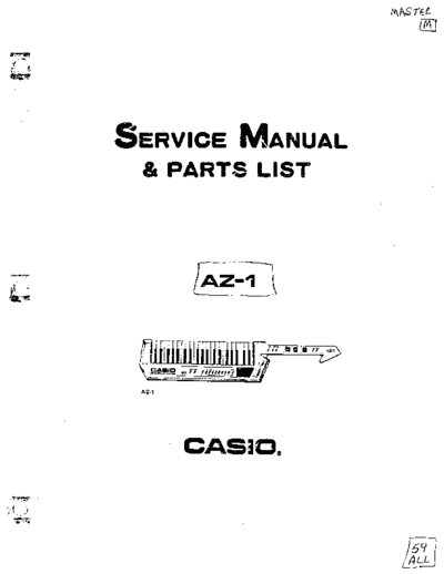 Casio Casio AZ-1 service manual  Casio Audio AZ-1 Casio AZ-1 service manual.pdf