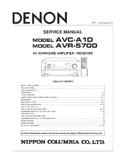 DENON hfe denon avr-5700 avc-a1d service en  DENON Audio AVC-A1D hfe_denon_avr-5700_avc-a1d_service_en.pdf