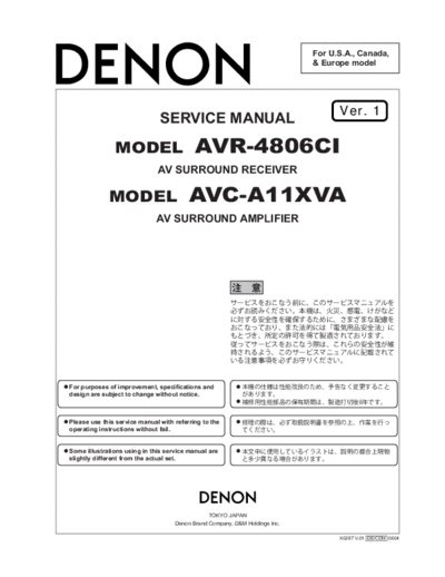 DENON hfe denon avr-4806ci avc-a11xva service en  DENON Audio AVR-4806 hfe_denon_avr-4806ci_avc-a11xva_service_en.pdf