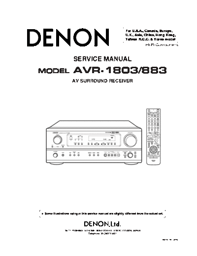 DENON hfe denon avr-1803 883 service en  DENON Audio AVR-883 hfe_denon_avr-1803_883_service_en.pdf