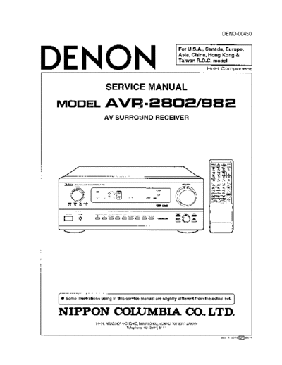 DENON hfe denon avr-982 2802 service  DENON Audio AVR-982 hfe_denon_avr-982_2802_service.pdf