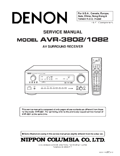 DENON hfe denon avr-1082 3802 service en  DENON Audio AVR-1082 hfe_denon_avr-1082_3802_service_en.pdf