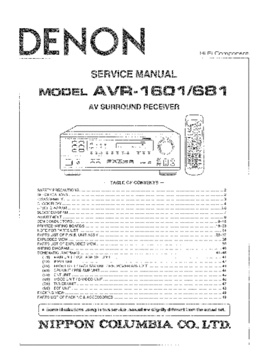 DENON hfe denon avr-1601 681 service en  DENON Audio AVR-1601 hfe_denon_avr-1601_681_service_en.pdf