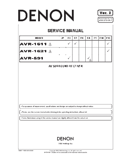 DENON AVR-591 1611 1621  DENON Audio AVR-1611 AVR-1621 AVR-591_1611_1621.pdf