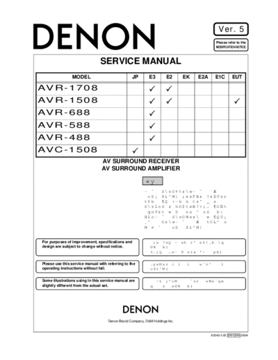 DENON hfe denon avr-1708 1508 688 588 488 avc-1508 service en  DENON Audio AVR-1708 hfe_denon_avr-1708_1508_688_588_488_avc-1508_service_en.pdf