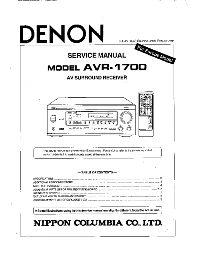 DENON hfe denon avr-1700 service supp  DENON Audio AVR-1700 hfe_denon_avr-1700_service_supp.pdf