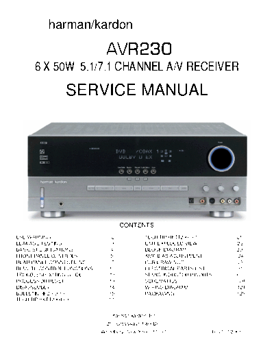 DENON Harman-Kardon-AVR-230-Service-Manual  DENON Audio AVR-230 Harman-Kardon-AVR-230-Service-Manual.pdf