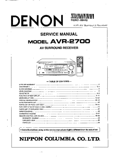 DENON hfe denon avr-2700 service  DENON Audio AVR-2700 hfe_denon_avr-2700_service.pdf