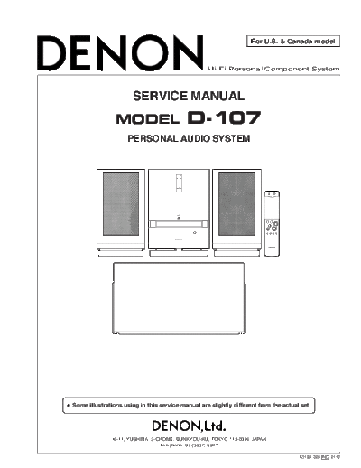 DENON DENON D-107 SM+audio  DENON Audio D-107 DENON D-107_SM+audio.pdf