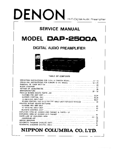 DENON hfe   dap-2500a service en  DENON Audio DAP-2500A hfe_denon_dap-2500a_service_en.pdf