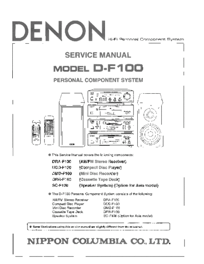 DENON Denon-D-F100-Service-Manual  DENON Audio DCD-F100 Denon-D-F100-Service-Manual.pdf