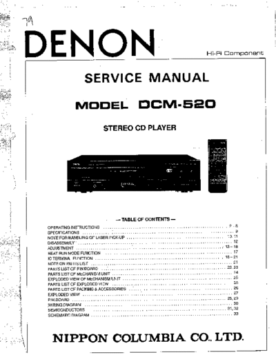 DENON DENON DCM-520+audio  DENON Audio DCM-520 DENON DCM-520+audio.pdf