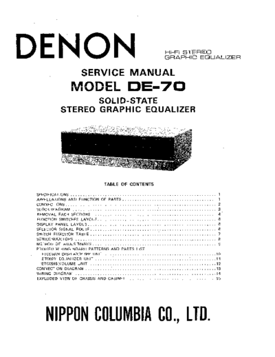 DENON hfe   de-70 service en  DENON Audio DE-70 hfe_denon_de-70_service_en.pdf