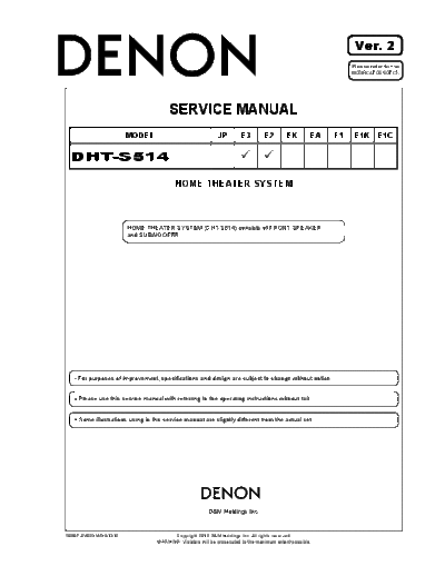 DENON DHT-S514ALL SM V02  DENON Audio DHT-S514 DHT-S514ALL_SM_V02.pdf