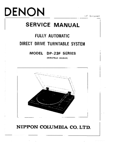 DENON ve denon dp-23f service en  DENON Audio DP-23F ve_denon_dp-23f_service_en.pdf