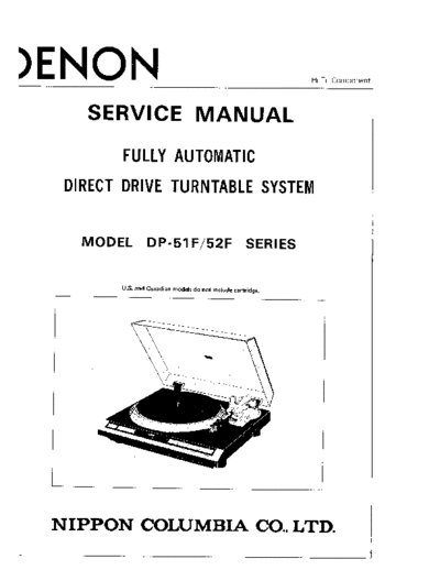 DENON ve denon dp-51f 52f service en  DENON Audio DP-52F ve_denon_dp-51f_52f_service_en.pdf
