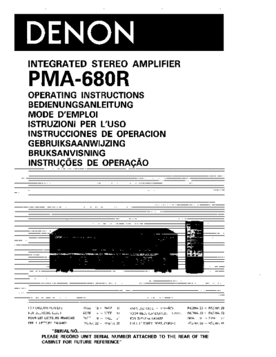 DENON -PMA680 amp  DENON Audio PMA-680 Denon-PMA680 amp.pdf