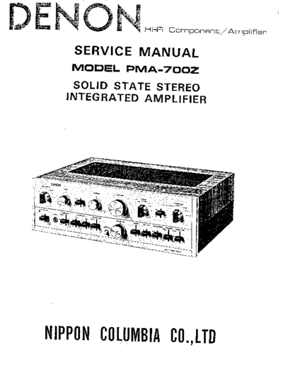 DENON hfe denon pma-700z service en  DENON Audio PMA-700Z hfe_denon_pma-700z_service_en.pdf