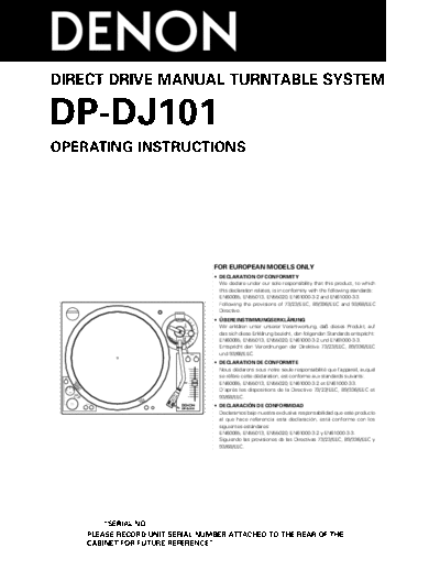 DENON ve   dp-dj101 en  DENON Audio DP-DJ101 ve_denon_dp-dj101_en.pdf