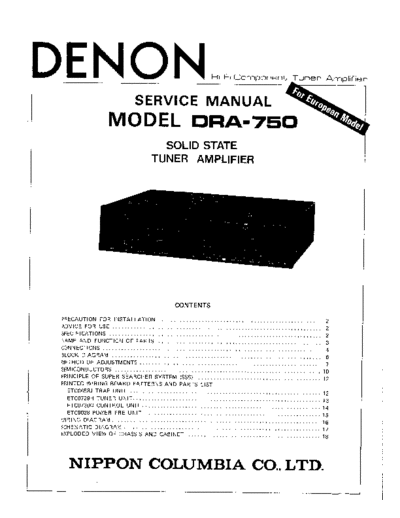 Service manual : DENON hfe denon dra-750 service hfe_denon_dra-750