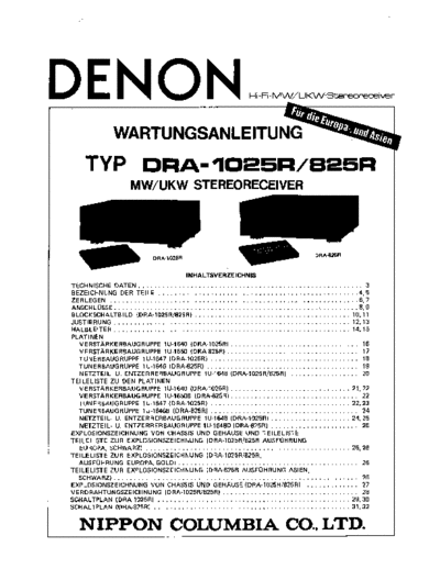 DENON hfe denon dra-825r 1025r service de  DENON Audio DRA-1025R hfe_denon_dra-825r_1025r_service_de.pdf