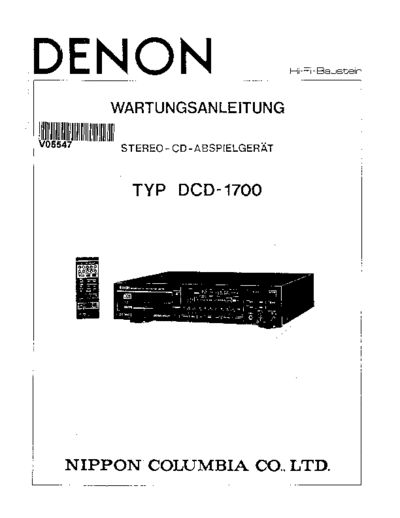 DENON hfe   dcd-1700 service de  DENON CD DCD-1700 hfe_denon_dcd-1700_service_de.pdf