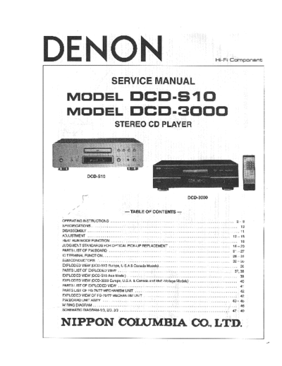 DENON hfe denon dcd-3000 s10 service imp scan  DENON CD DCD-3000 hfe_denon_dcd-3000_s10_service_imp_scan.pdf