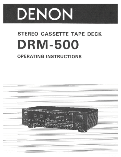 DENON hfe   drm-500 en  DENON Audio DRM-500 hfe_denon_drm-500_en.pdf