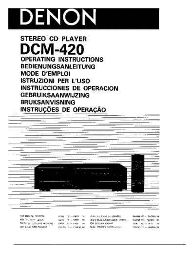 DENON hfe   dcm-420 multi lang  DENON CD DCM-420 hfe_denon_dcm-420_multi_lang.pdf