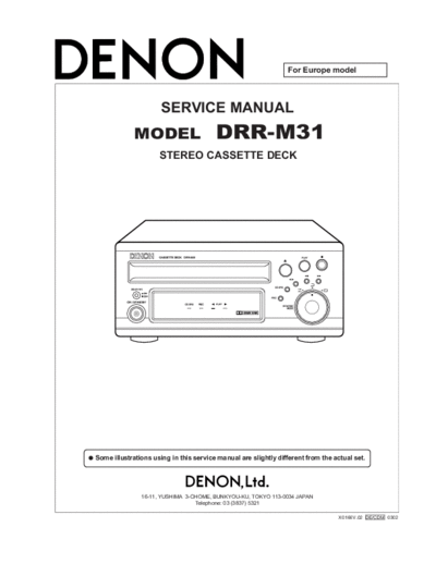 DENON hfe   drr-m31 service v2 en  DENON Audio DRR-M31 hfe_denon_drr-m31_service_v2_en.pdf