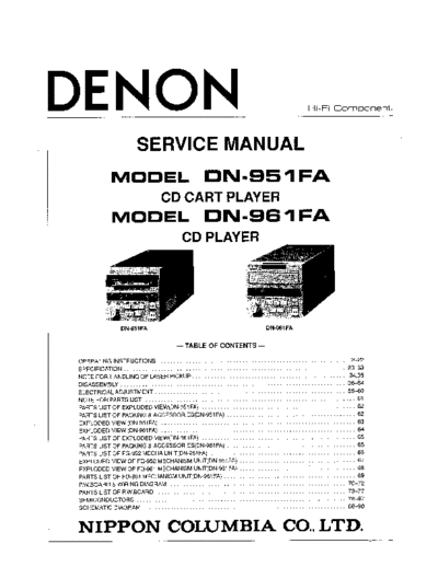 DENON hfe   dn-951fa 961fa op service  DENON CD DN-951FA hfe_denon_dn-951fa_961fa_op_service.pdf