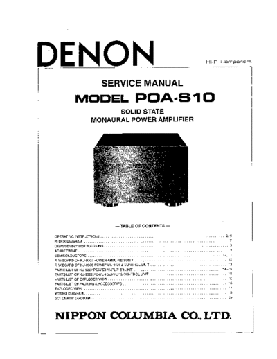 DENON hfe denon poa-s10 service en  DENON Audio POA-S10 hfe_denon_poa-s10_service_en.pdf