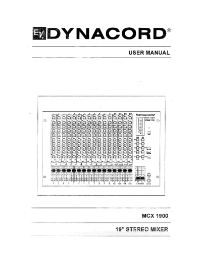 DYNACORD MCX 1900  DYNACORD Audio MCX 1900 Dynacord MCX 1900.pdf