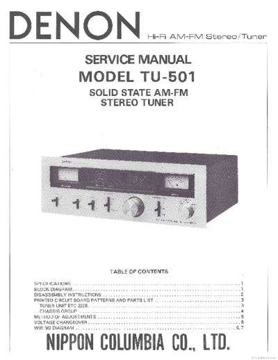 DENON hfe denon tu-501 service  DENON Audio TU-501 hfe_denon_tu-501_service.pdf