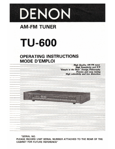DENON hfe   tu-600 en  DENON Audio TU-600 hfe_denon_tu-600_en.pdf