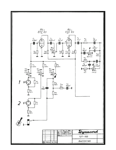 DYNACORD Bassking first model preamp  DYNACORD Audio Bassking Bassking first model preamp.PDF