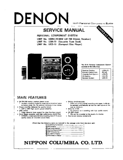 DENON hfe denon udra-70 service  DENON Audio UDRA-70 hfe_denon_udra-70_service.pdf