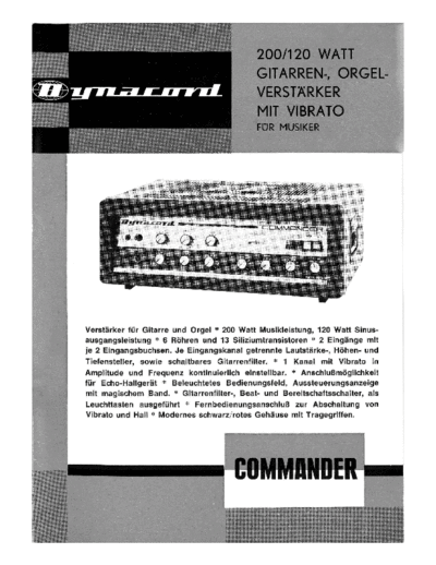 DYNACORD Commander - Brochure, manual  DYNACORD Audio Commander Commander - Brochure, manual.pdf