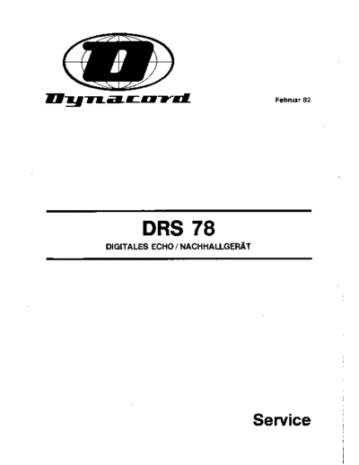 DYNACORD DRS-78 SERVICE MANUAL  DYNACORD Audio DRS-78 DRS-78_SERVICE_MANUAL.pdf