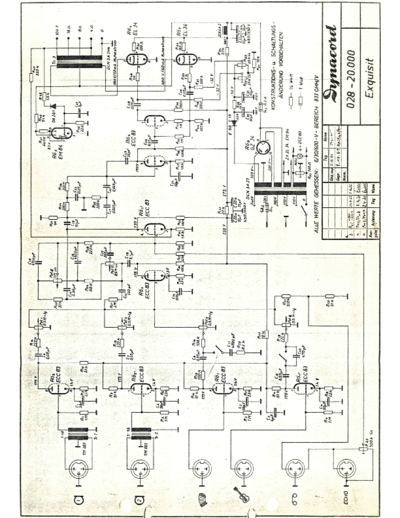 DYNACORD Exquisit (028-20.000) (Rev. B) (1962)  DYNACORD Audio Exquisit Exquisit (028-20.000) (Rev. B) (1962).pdf