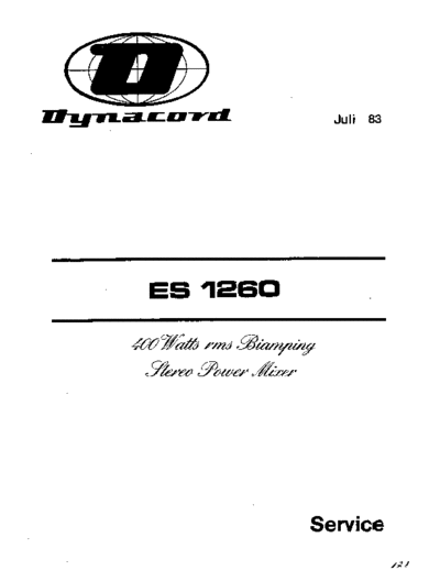 DYNACORD es1260 sm dynacord en  DYNACORD Audio ES1260 es1260_sm_dynacord_en.pdf