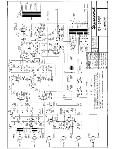 DYNACORD Eminent (125-20.001) (Rev. K) (1963)  DYNACORD Audio Eminent Eminent (125-20.001) (Rev. K) (1963).pdf