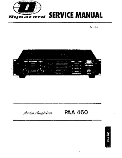 DYNACORD PAA-460  DYNACORD Audio PAA 460 PAA-460.pdf