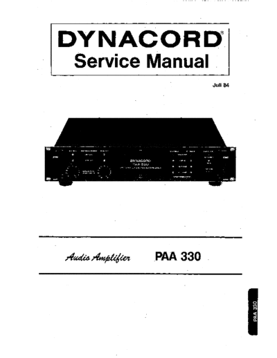 DYNACORD PAA-330  DYNACORD Audio PAA 330 PAA-330.pdf